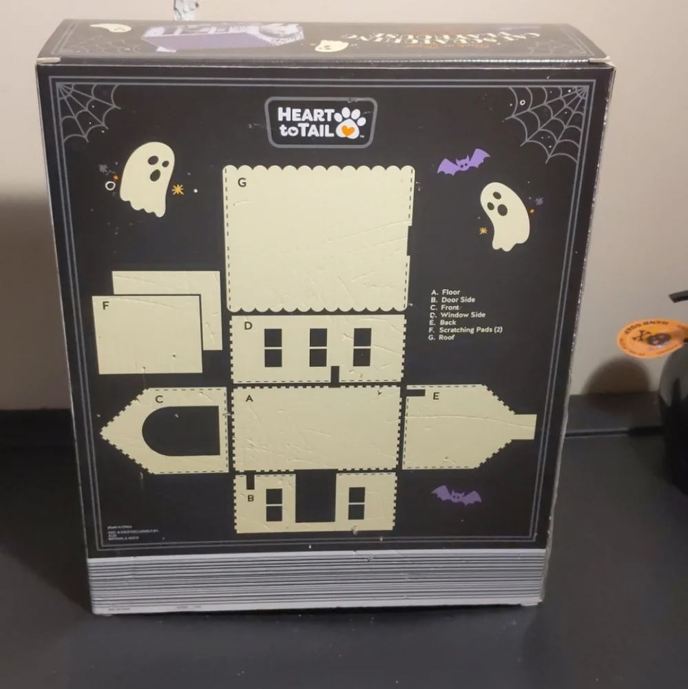 Halloween Trick Or Treat Witch Cat Scratcher Play House Cottage W/ Catnip